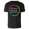 T-shirt noir personnalisé en coton épais avec impression à l'encre