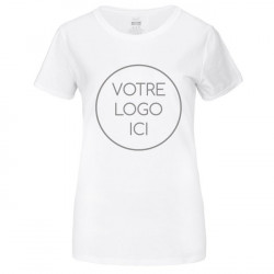 T-Shirt blanc personnalisé de qualité supérieure pour femme