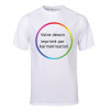 T-shirt blanc personnalisé en coton épais avec impression à l'encre