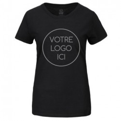 T-Shirt noir personnalisé de qualité supérieure pour femme