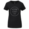 T-Shirt noir personnalisé de qualité supérieure pour femme