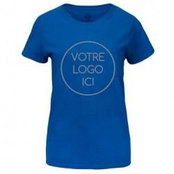 T-Shirt bleu personnalisé de qualité supérieure pour femme